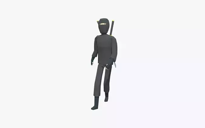 LowPoly Ninja Low-poly 3D model