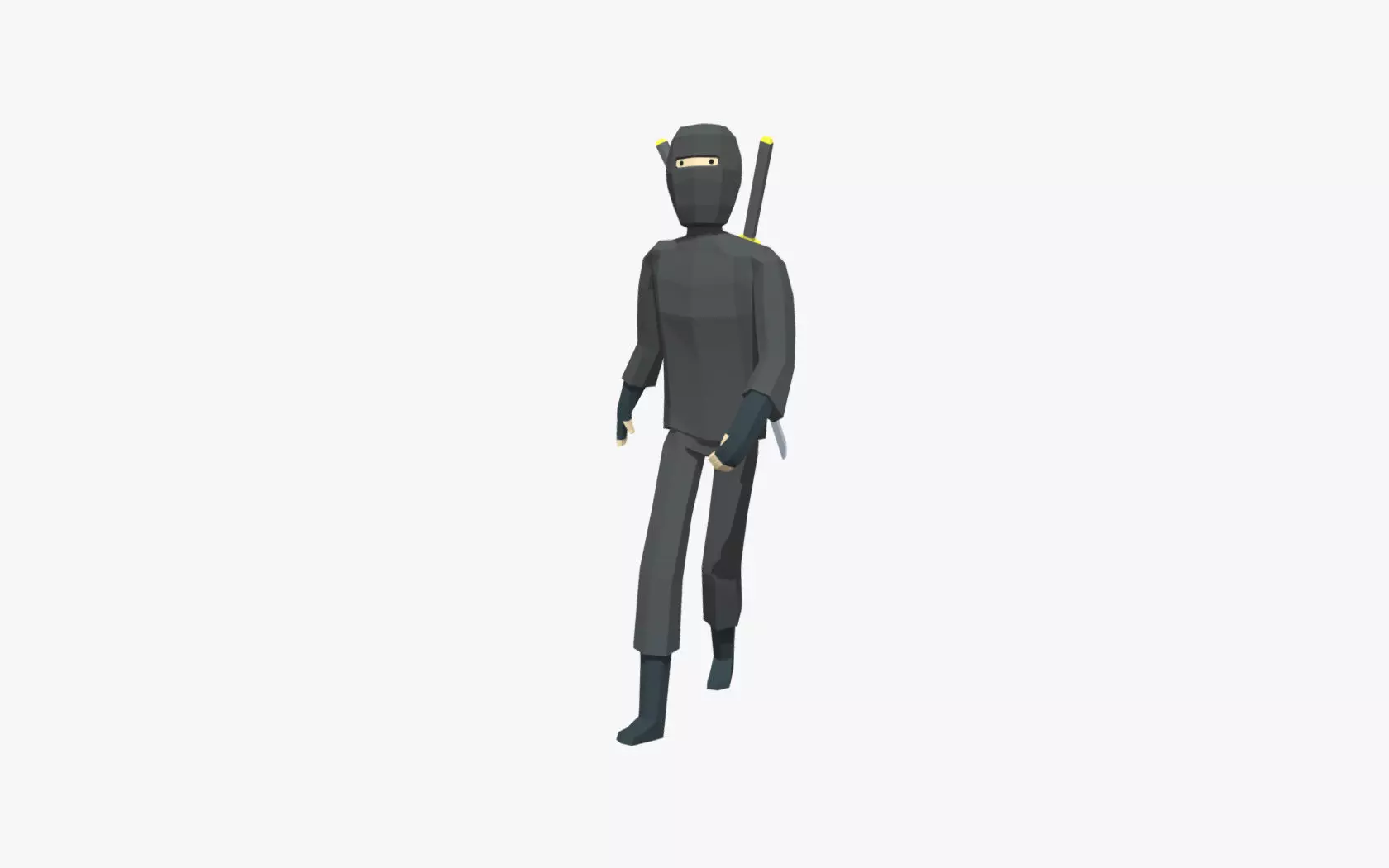 LowPoly Ninja Low-poly 3D model_0