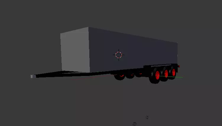Custom 24 foot box trailer Free 3D model
