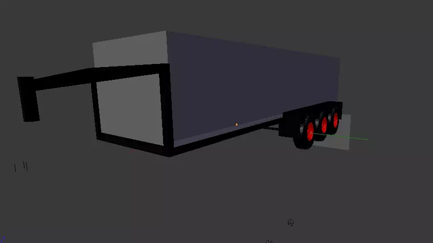 Custom 24 foot gooseneck box trailer Free 3D model_0