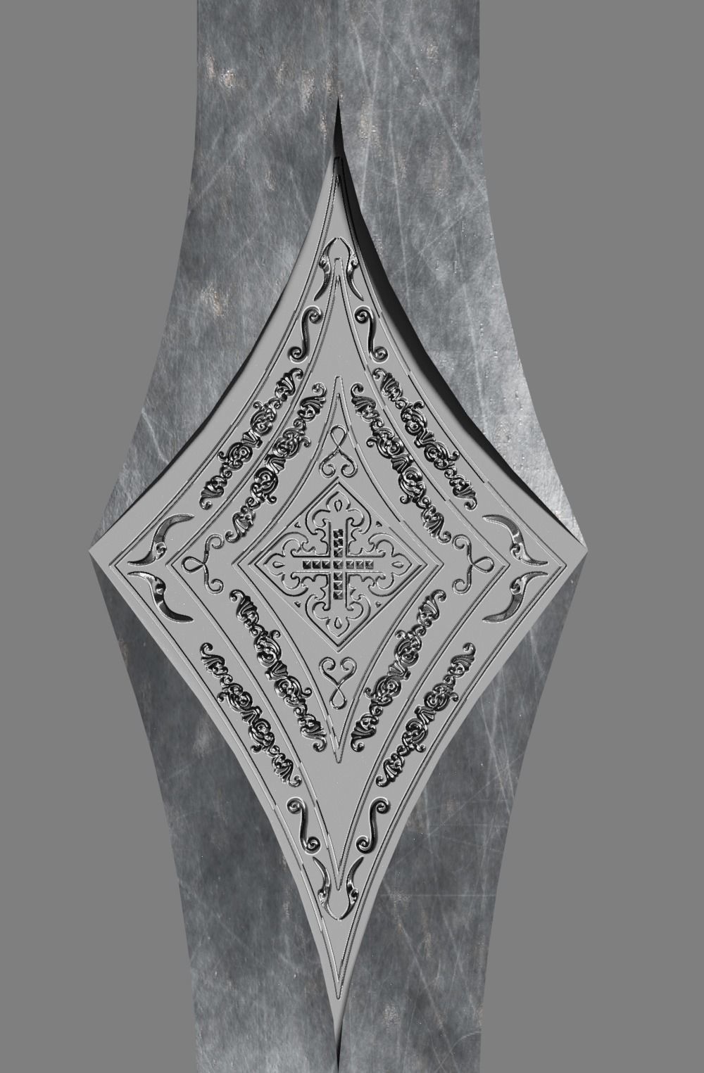 diamond sword 3D model_3