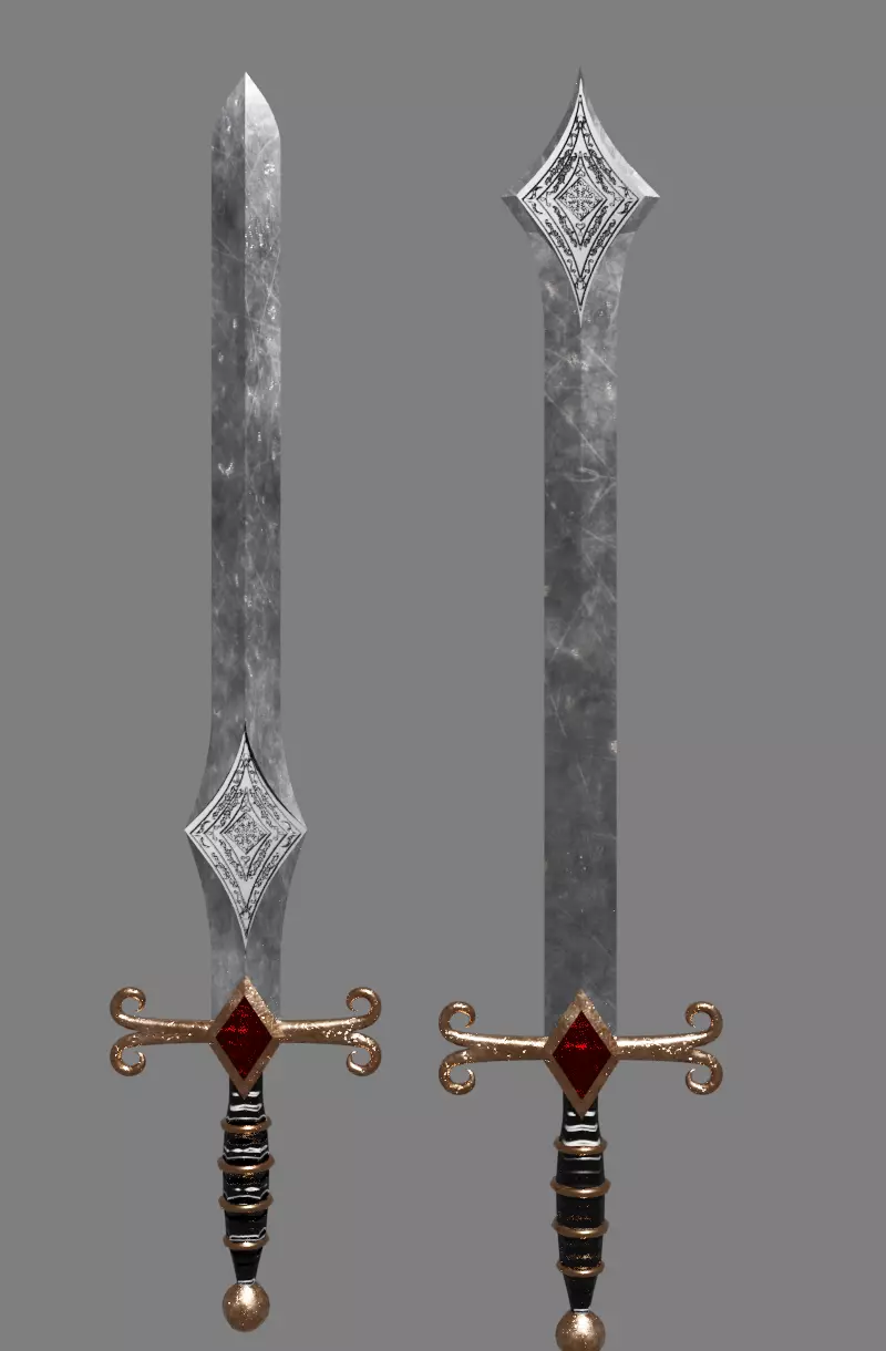 diamond sword 3D model_0