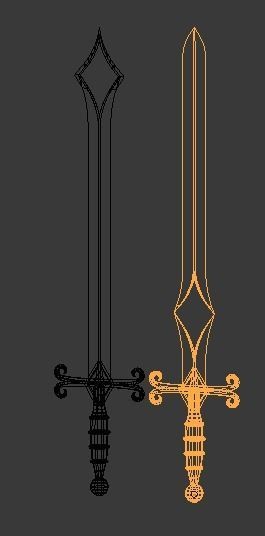 diamond sword 3D model_6