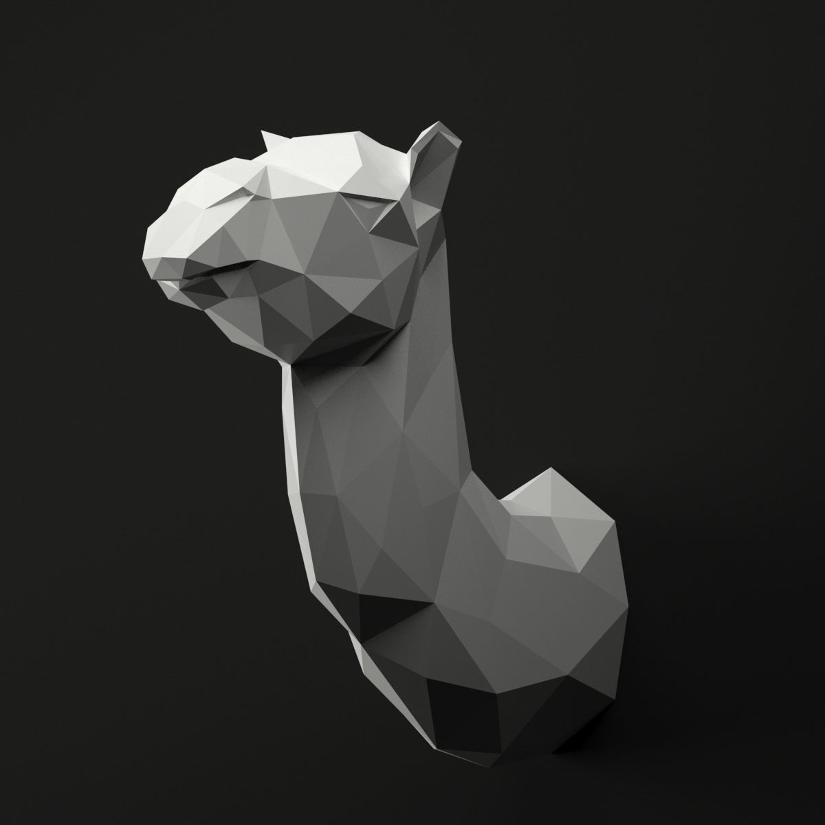 Low Poly Animal Heads SET 2 Low-poly 3D model_5