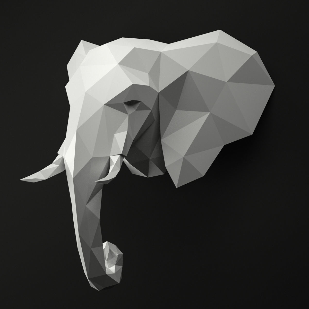 Low Poly Animal Heads SET 2 Low-poly 3D model_6