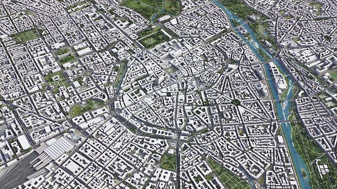 Munich Low-poly 3D model 3