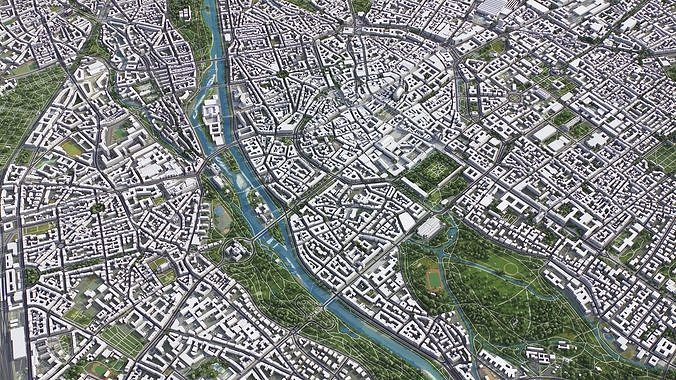 Munich Low-poly 3D model 5