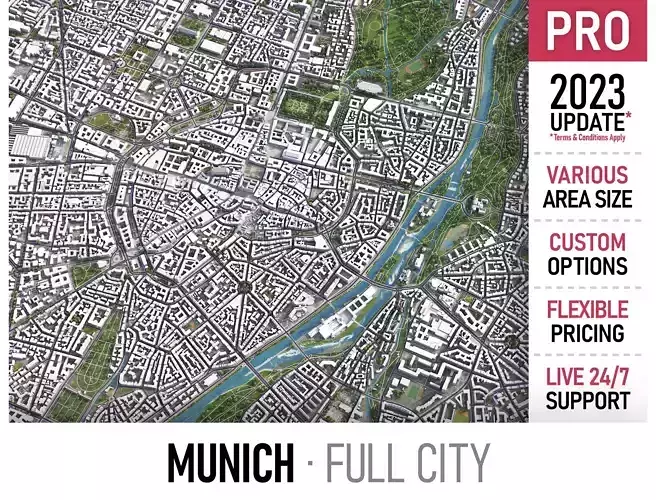 Munich Low-poly 3D model
