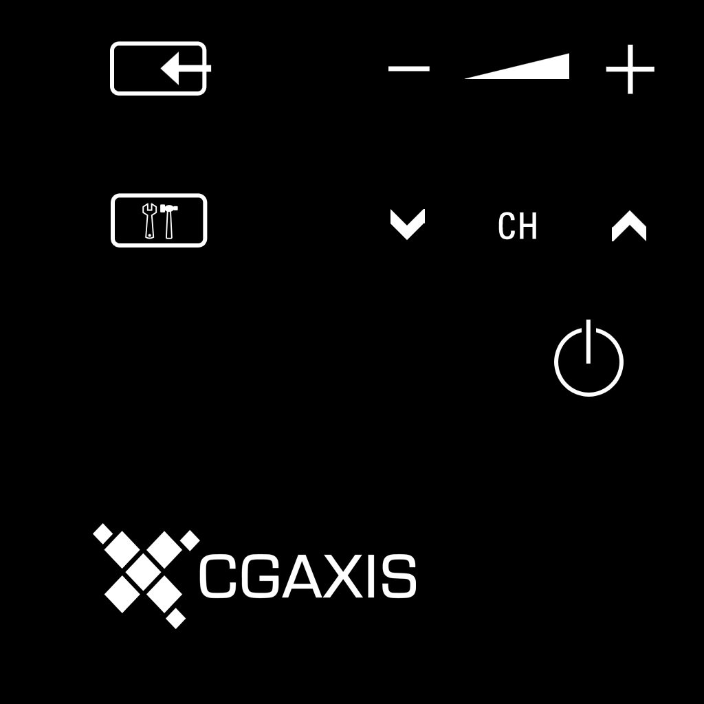 CGAxis TV 3D model_13