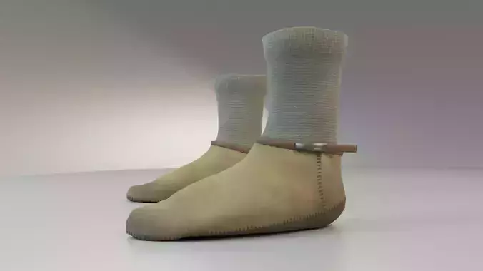 Leather Moccasin Peasant Shoes Free low-poly 3D model