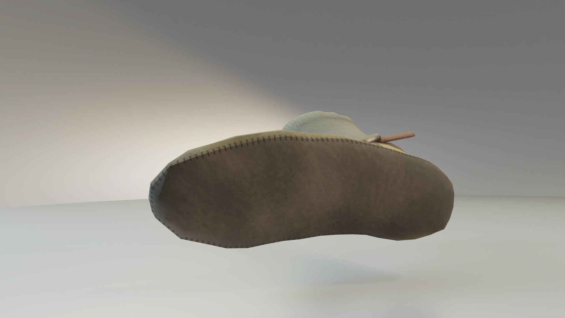 Leather Moccasin Peasant Shoes Free low-poly 3D model_4