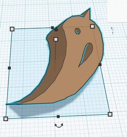 bird door stop 3D print model_2