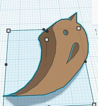 bird door stop 3D print model_3