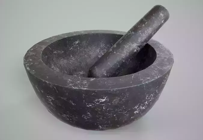 Mortar and Pestle Set PBR Game Ready