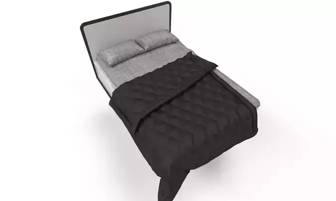 Bed High poly in box on street