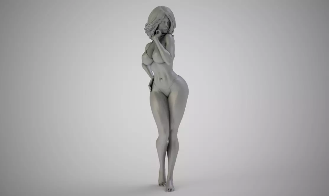 Mystery Girl 3D print model_0