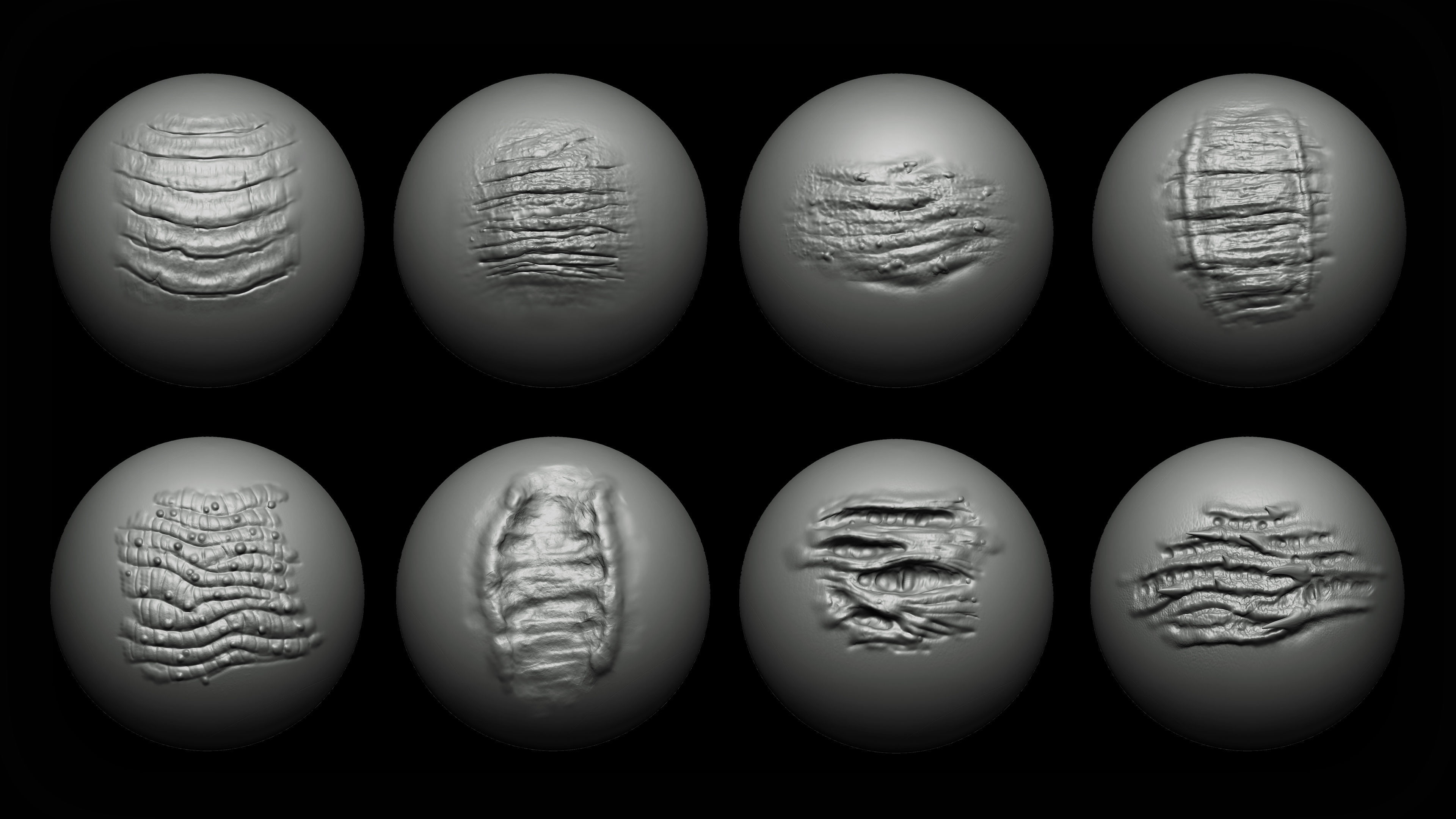 Zbrush and Blender - 40 Dragon VDM Brush 3D model_3