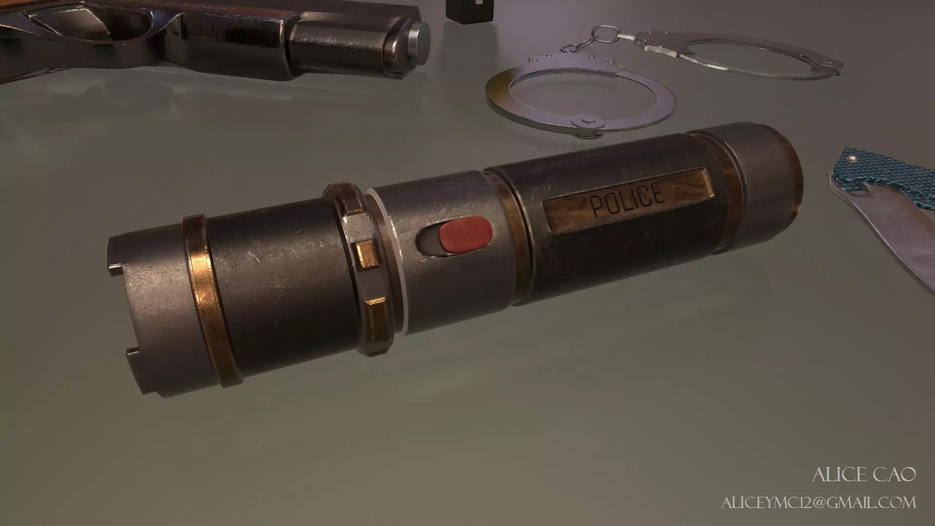 Stun gun Free 3D model