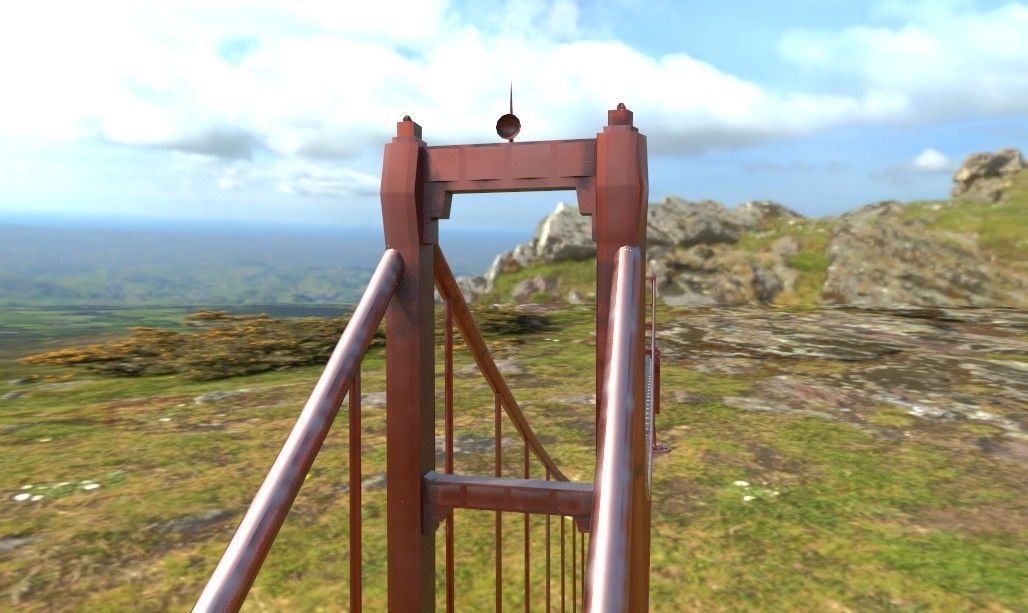 Golden Gate Bridge Low-poly 3D model_4
