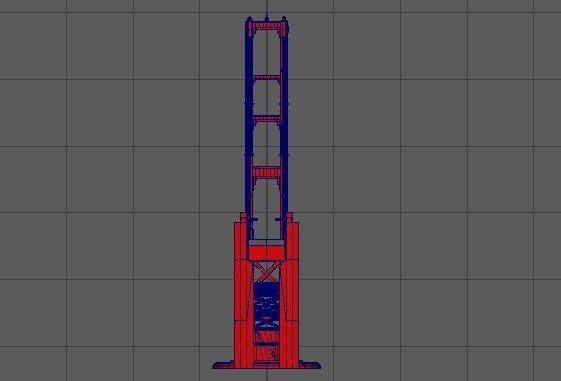 Golden Gate Bridge Low-poly 3D model_7