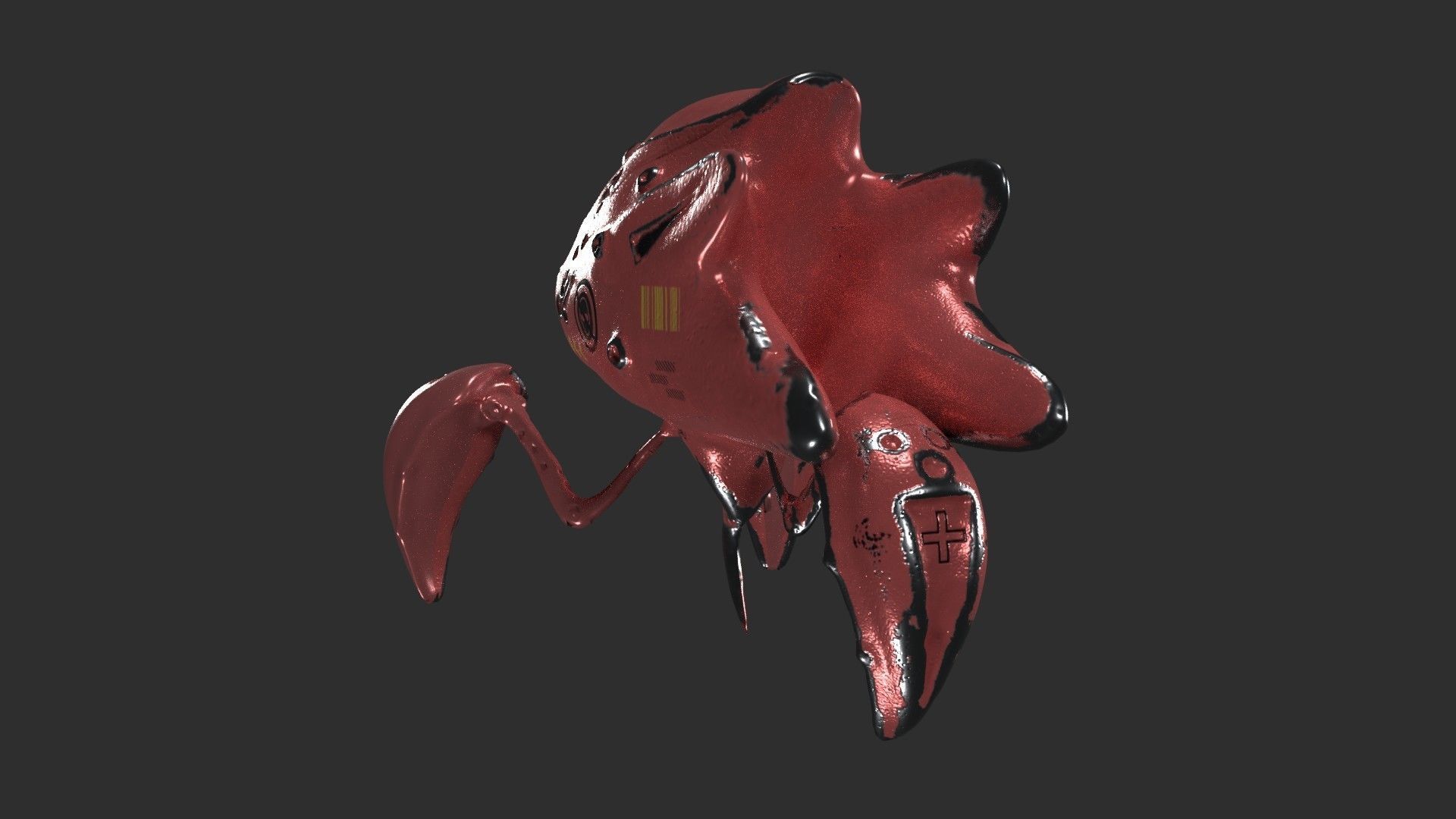 Robo Spider Scifi Low-poly 3D model_24