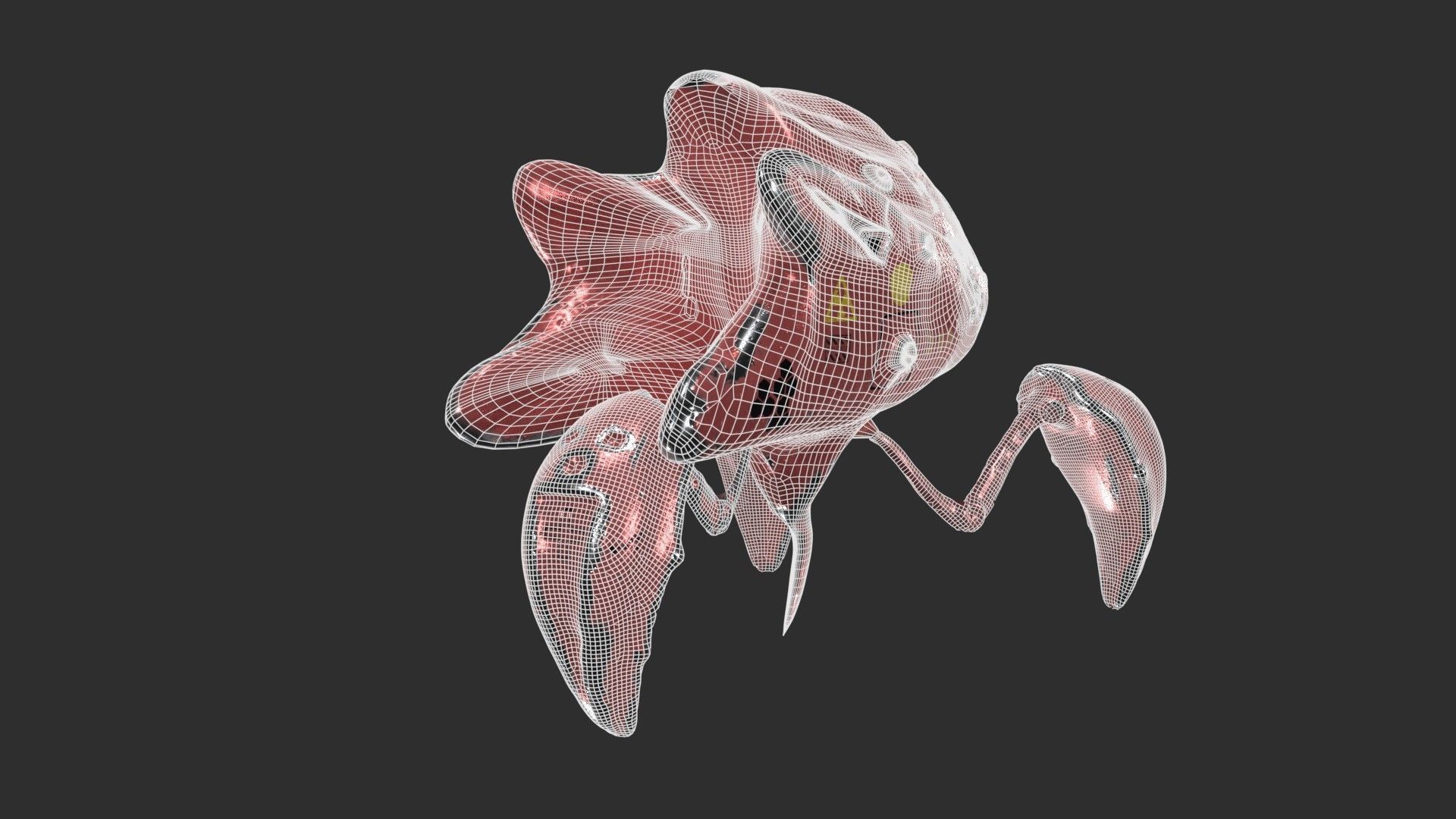 Robo Spider Scifi Low-poly 3D model_17