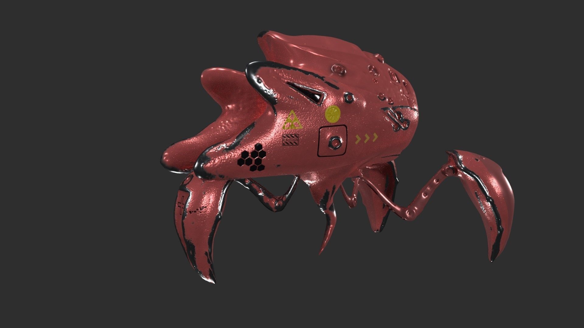 Robo Spider Scifi Low-poly 3D model_11