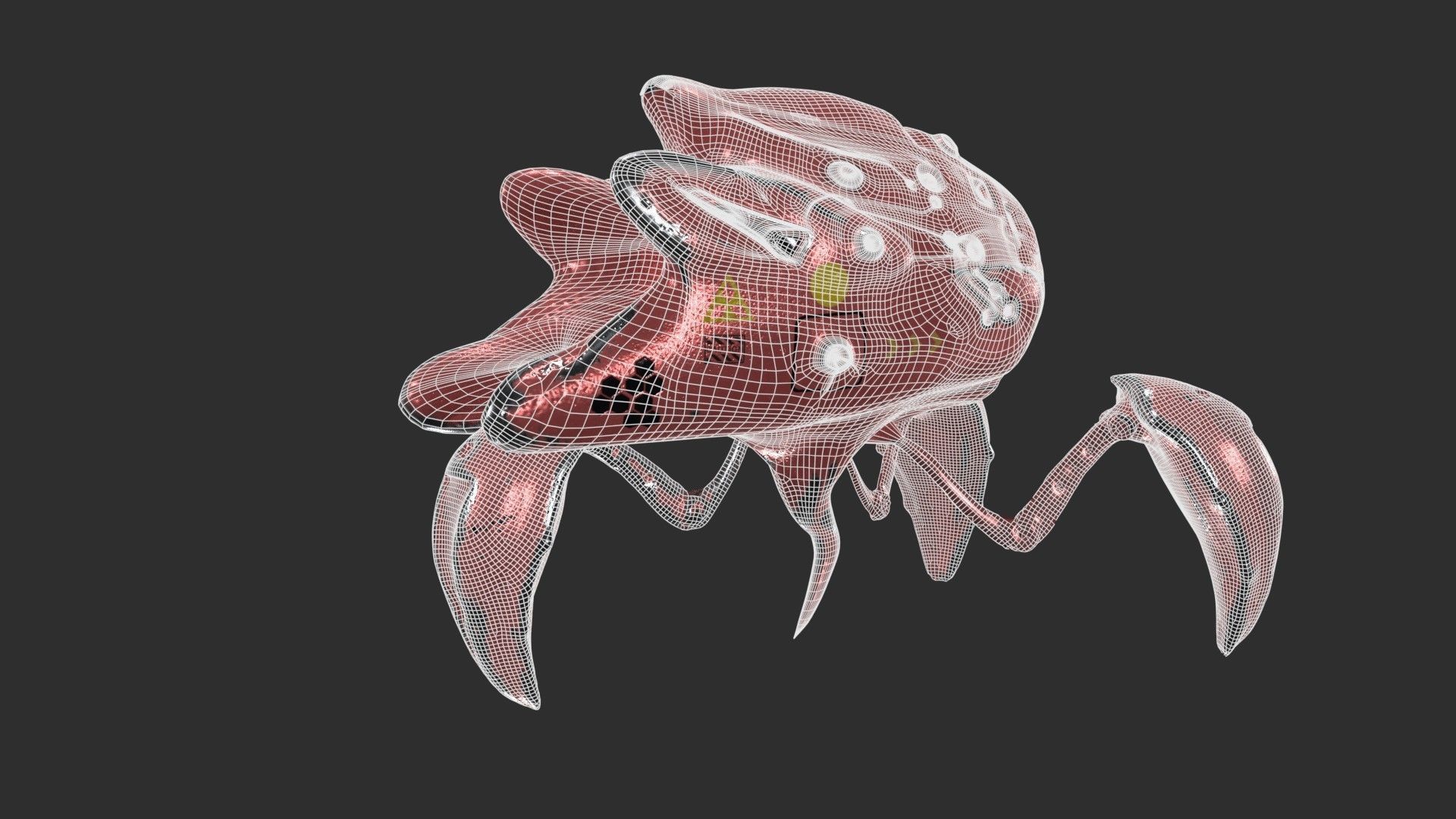 Robo Spider Scifi Low-poly 3D model_12