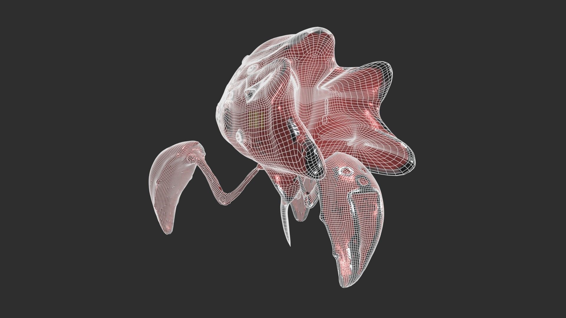 Robo Spider Scifi Low-poly 3D model_25