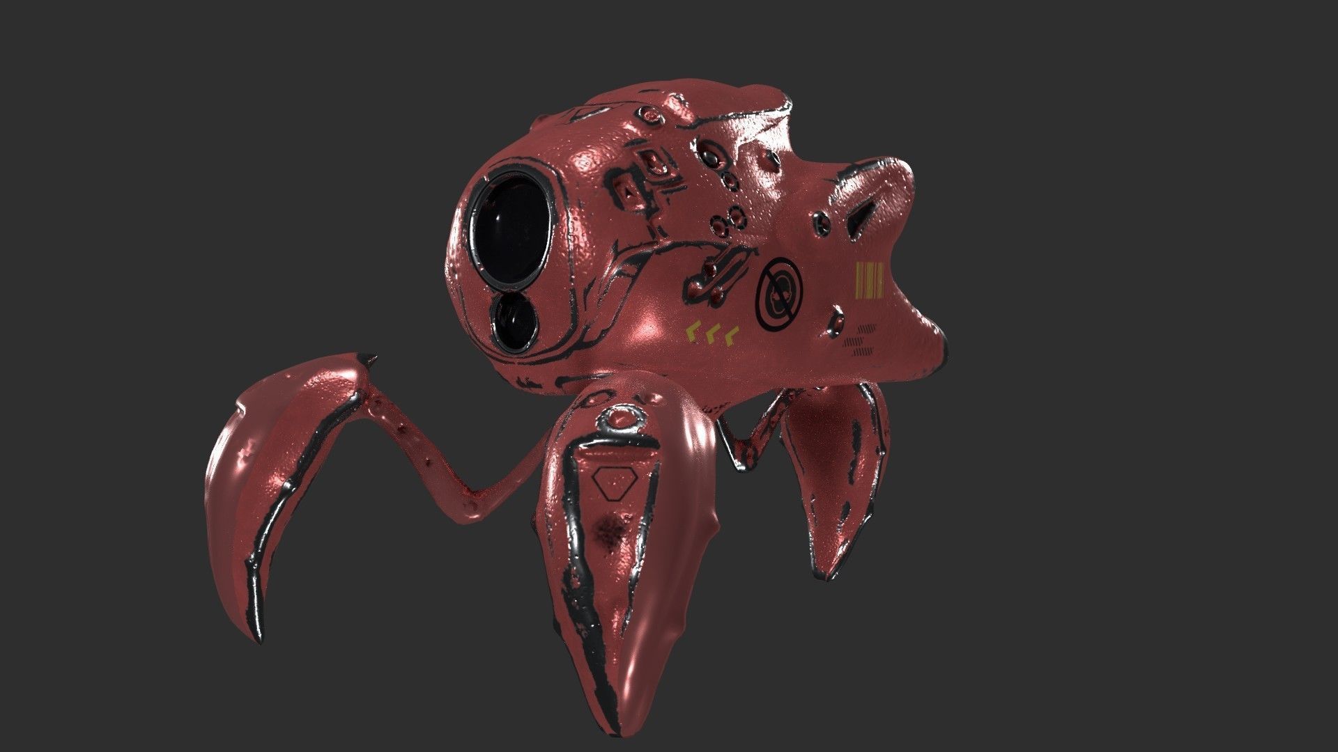 Robo Spider Scifi Low-poly 3D model_40