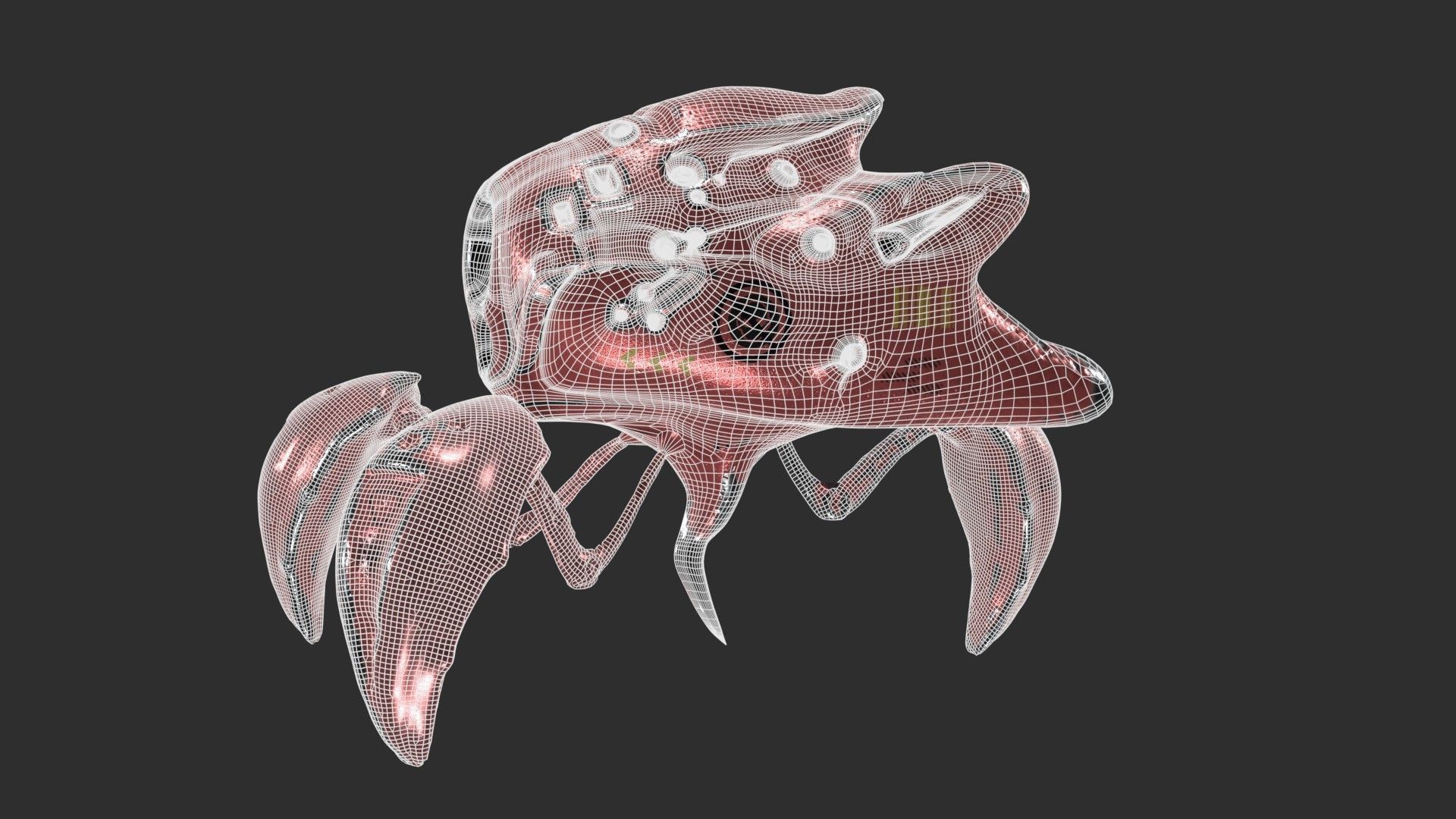 Robo Spider Scifi Low-poly 3D model_37