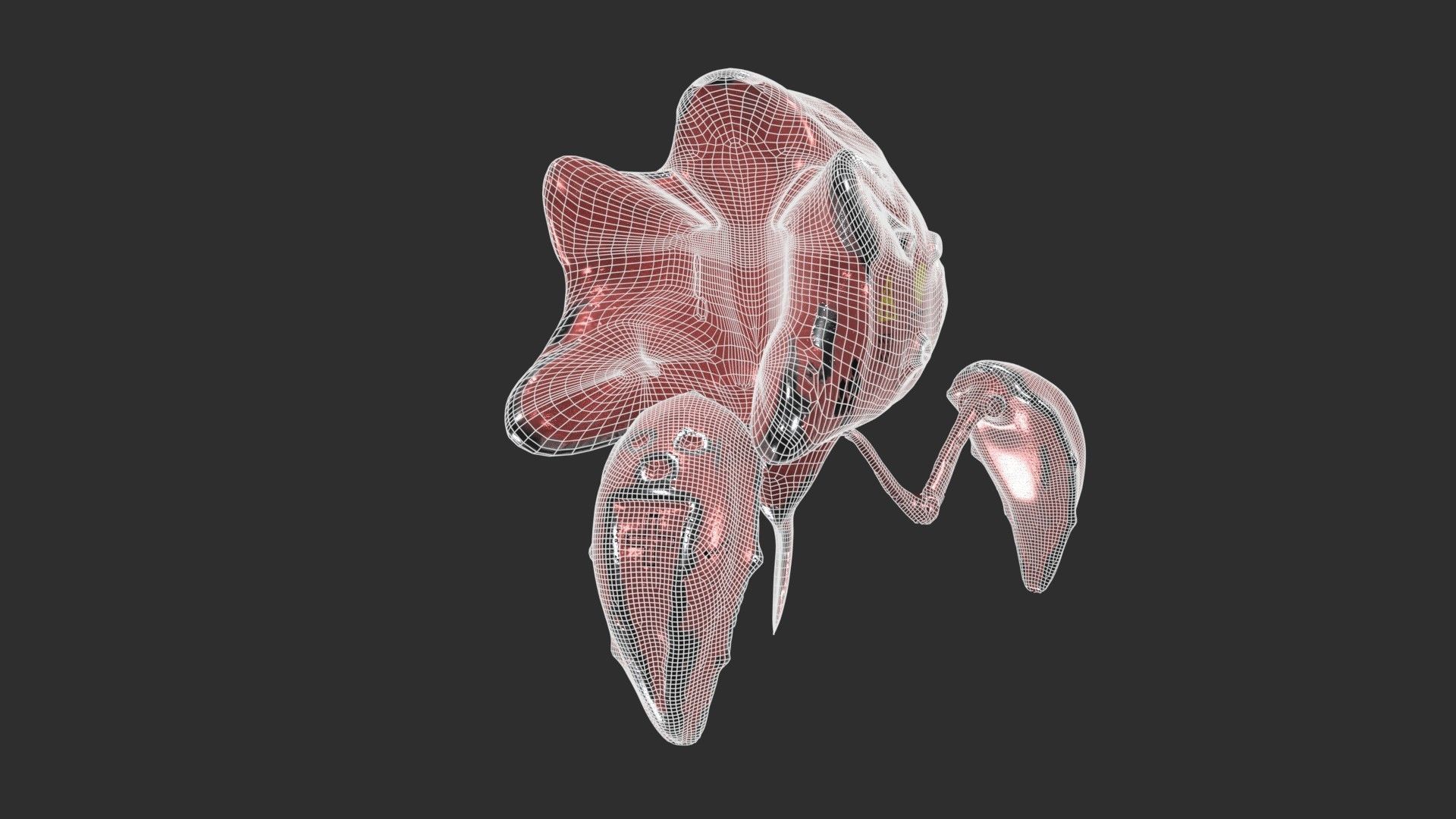 Robo Spider Scifi Low-poly 3D model_19