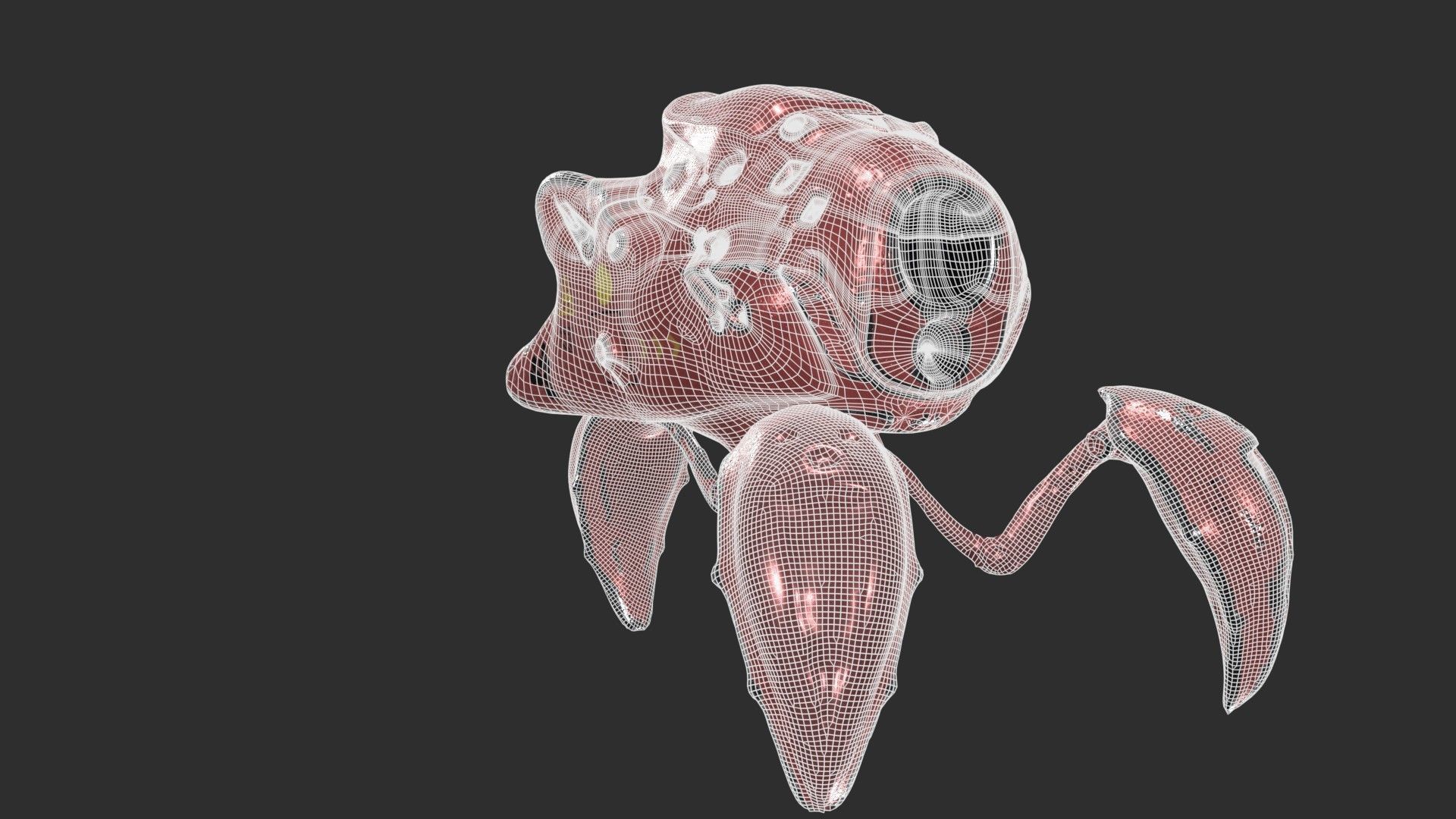 Robo Spider Scifi Low-poly 3D model_3