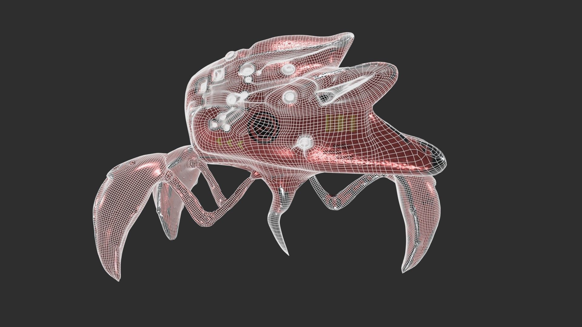Robo Spider Scifi Low-poly 3D model_33