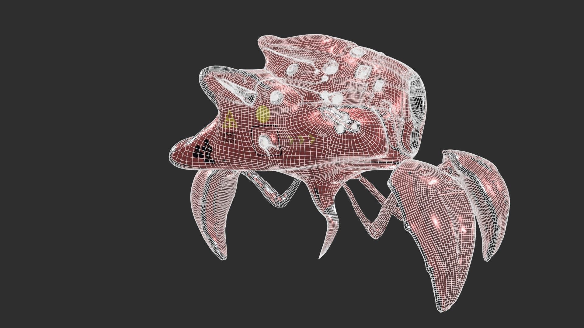 Robo Spider Scifi Low-poly 3D model_5