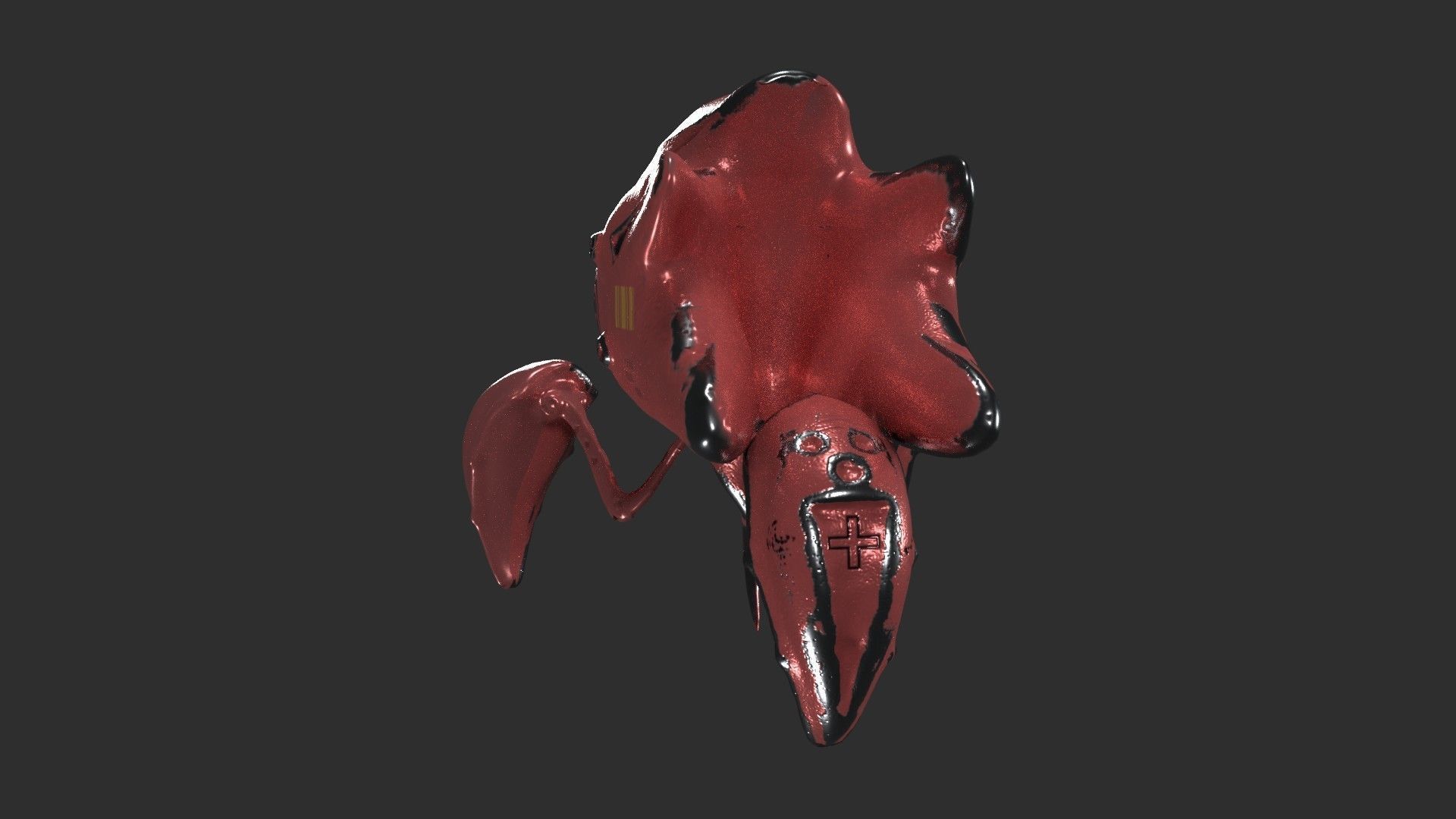 Robo Spider Scifi Low-poly 3D model_22