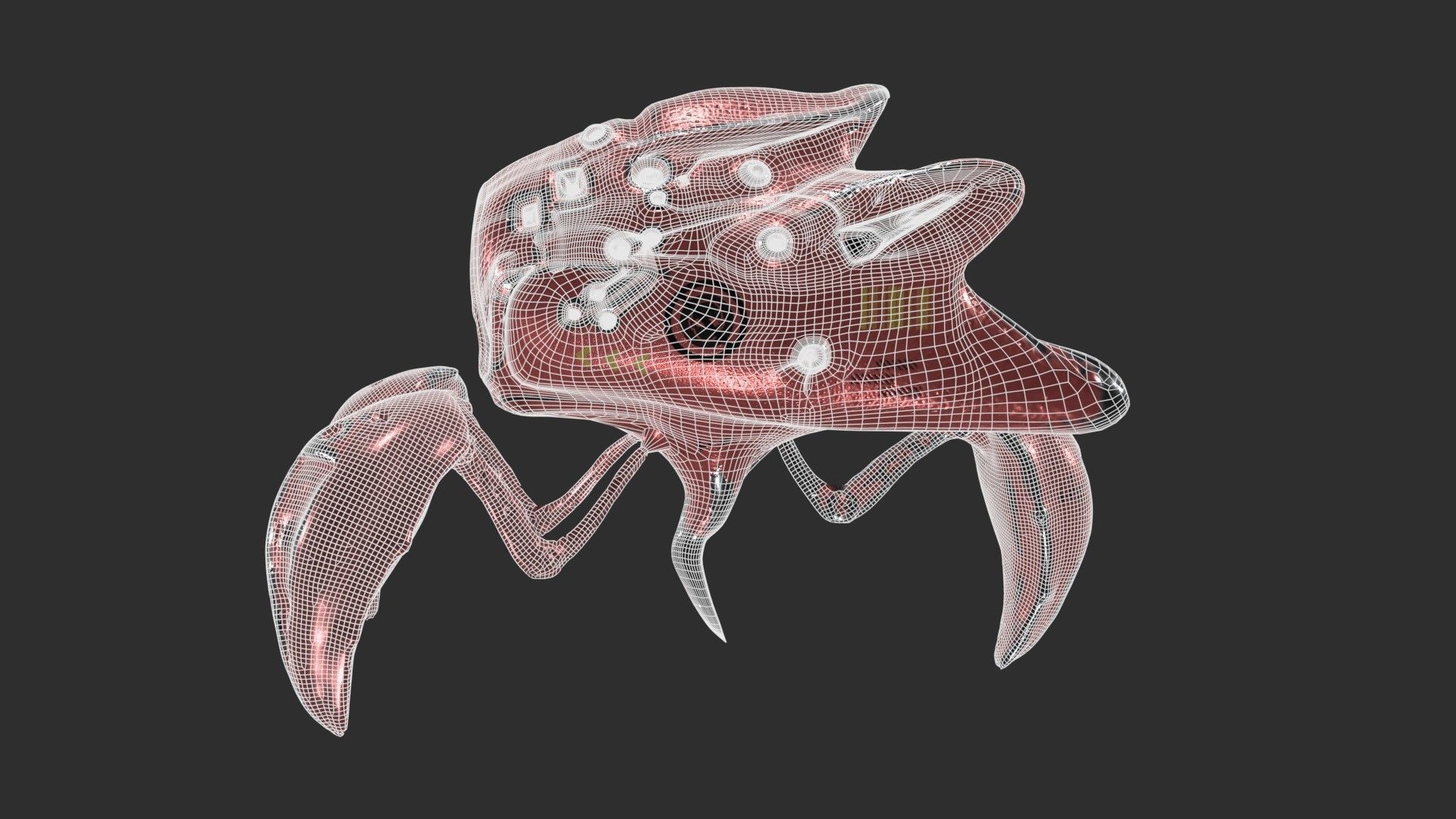 Robo Spider Scifi Low-poly 3D model_35