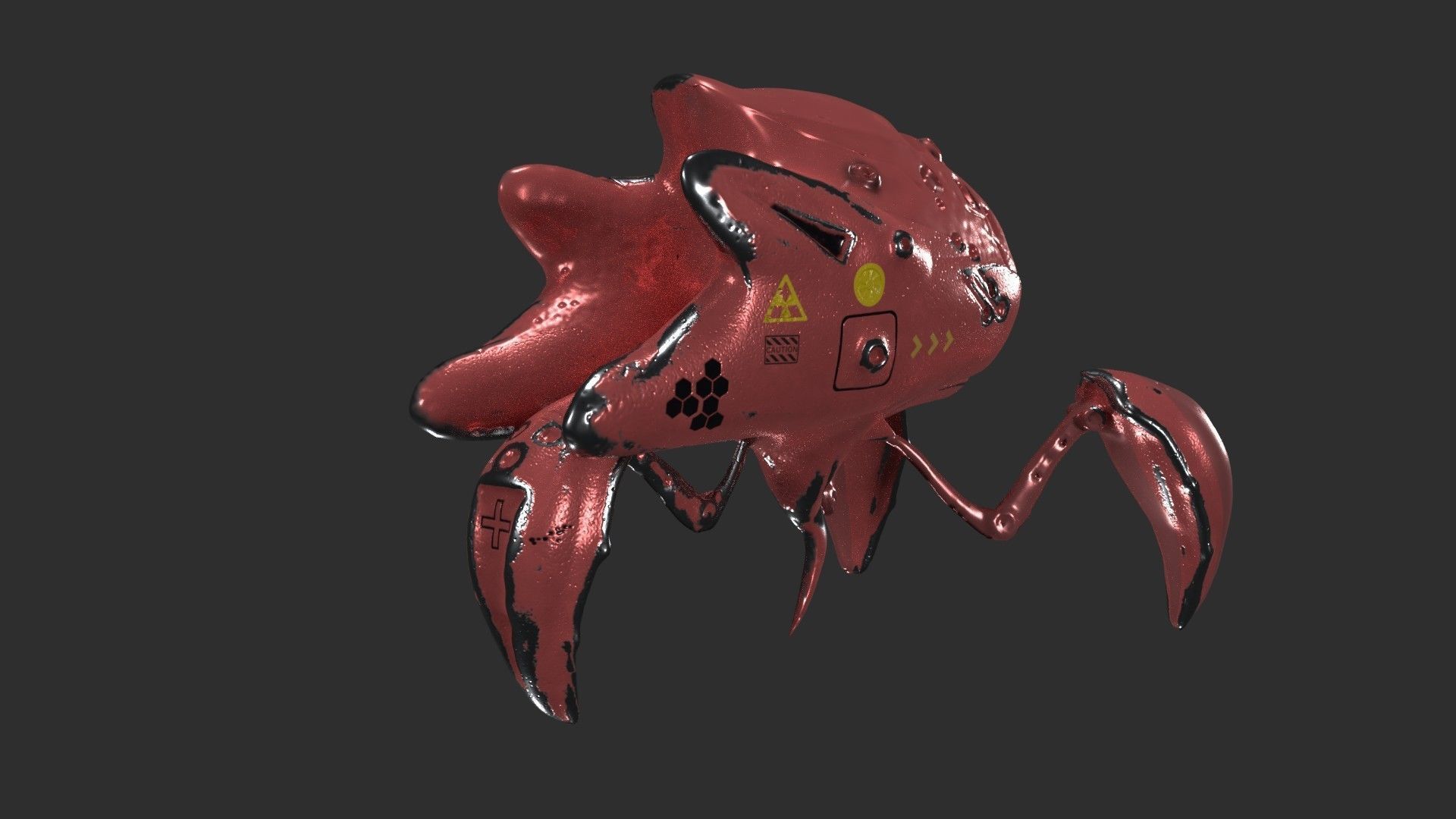 Robo Spider Scifi Low-poly 3D model_13