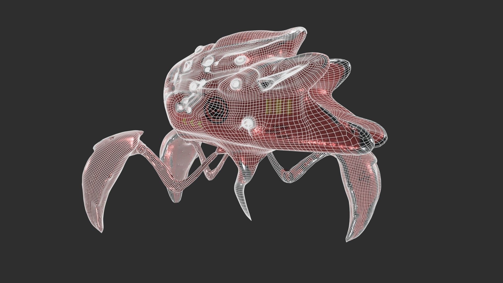 Robo Spider Scifi Low-poly 3D model_31