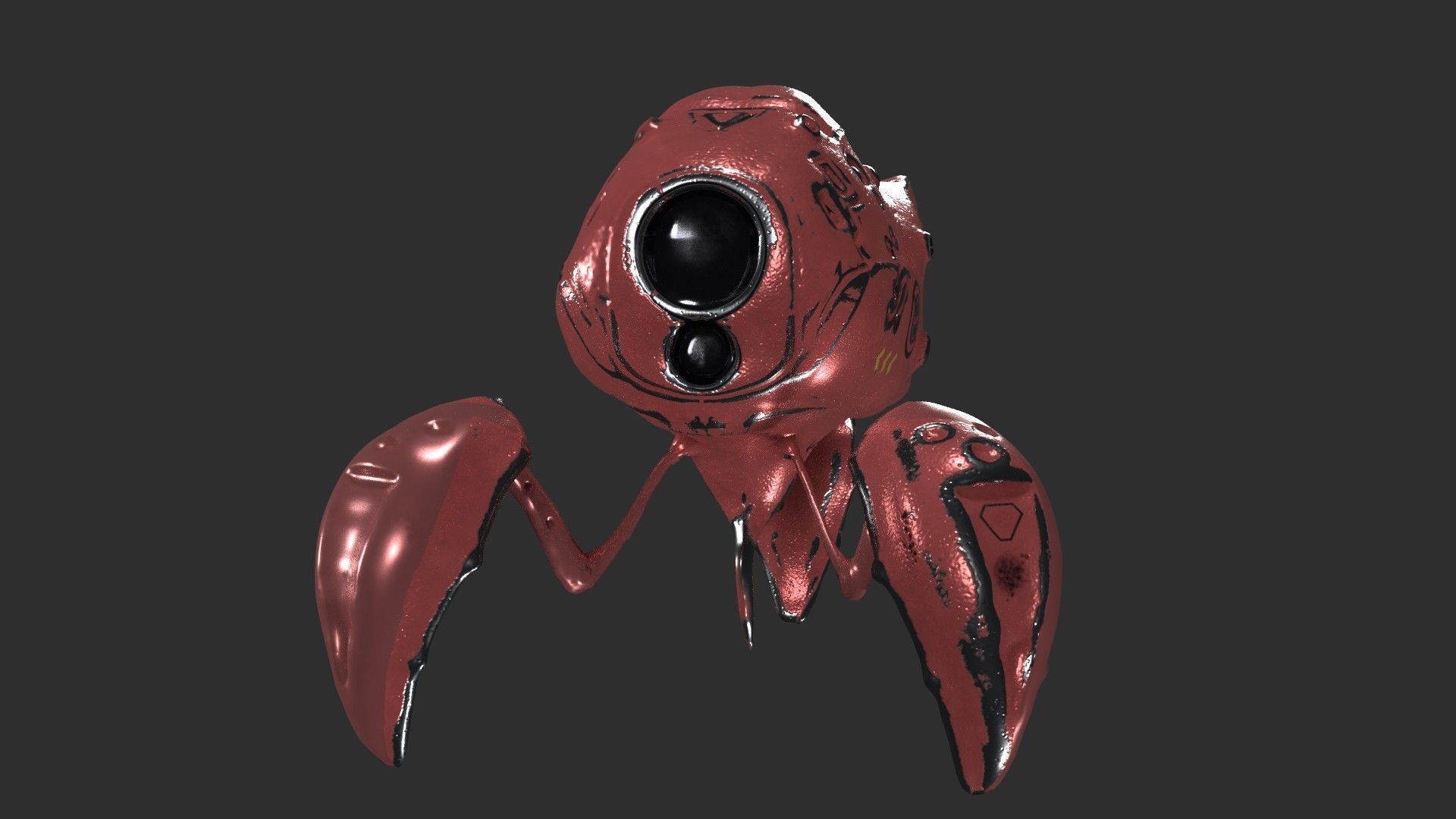 Robo Spider Scifi Low-poly 3D model_2