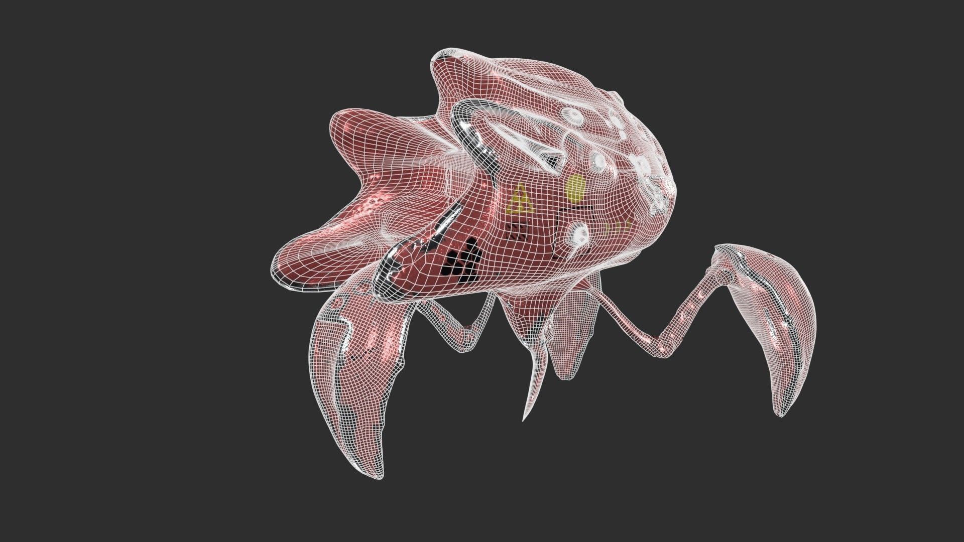 Robo Spider Scifi Low-poly 3D model_15