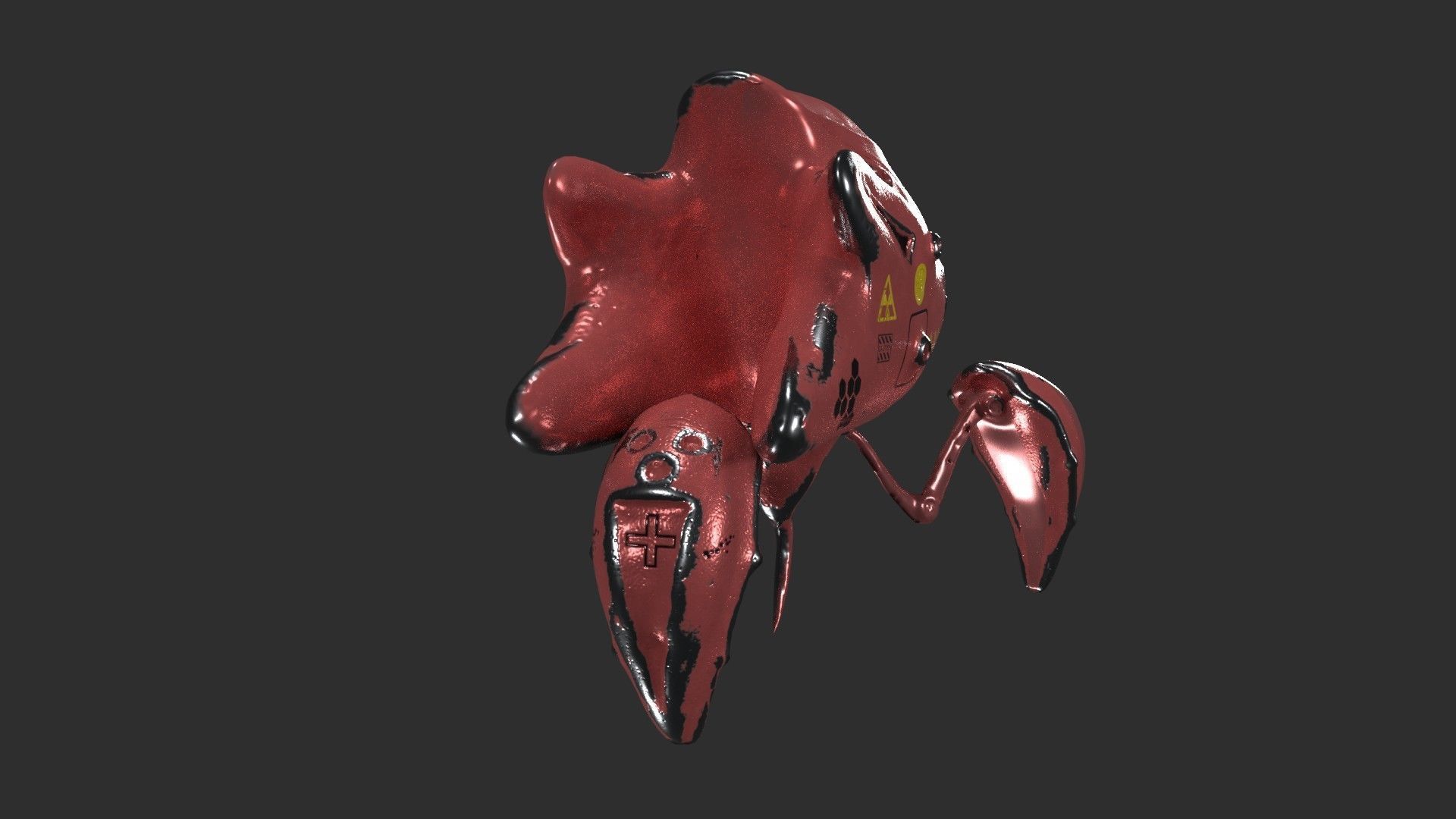 Robo Spider Scifi Low-poly 3D model_18