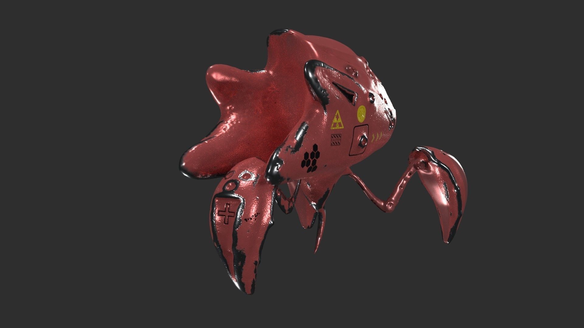 Robo Spider Scifi Low-poly 3D model_16