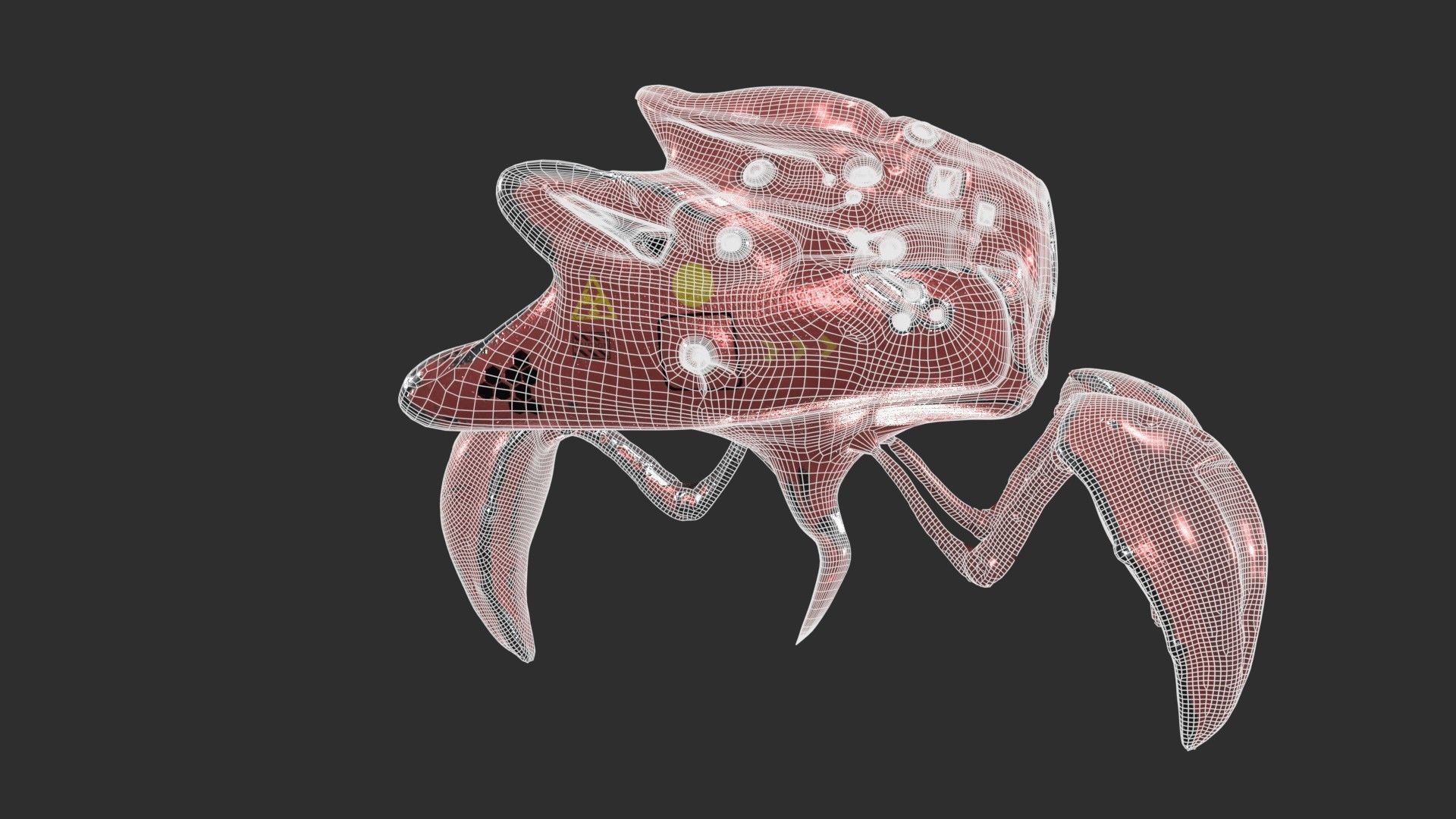 Robo Spider Scifi Low-poly 3D model_6