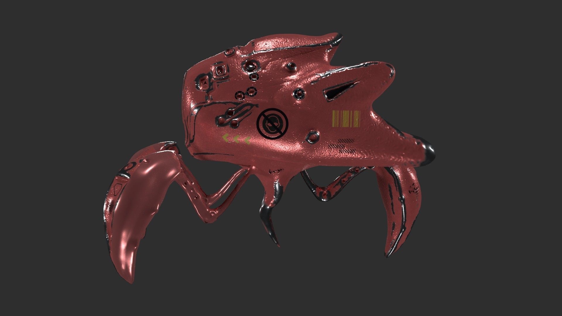Robo Spider Scifi Low-poly 3D model_34