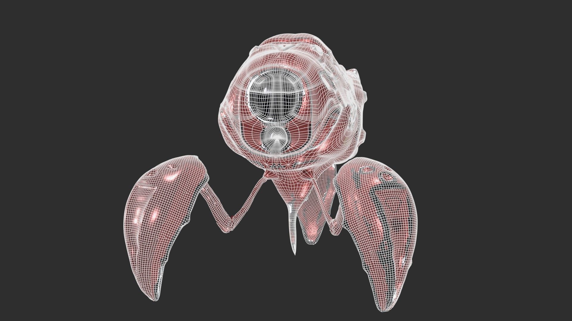 Robo Spider Scifi Low-poly 3D model_14
