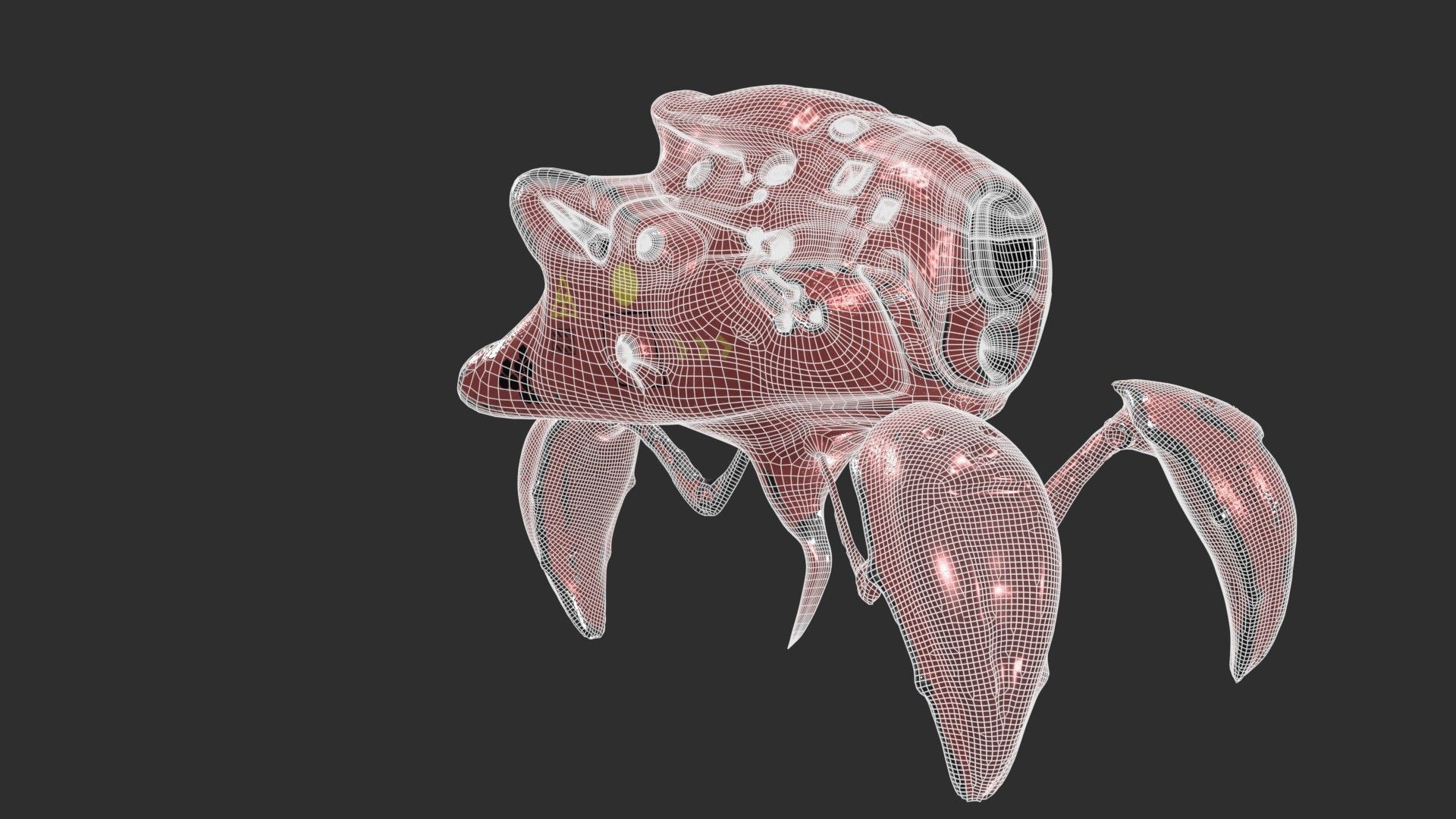 Robo Spider Scifi Low-poly 3D model_4
