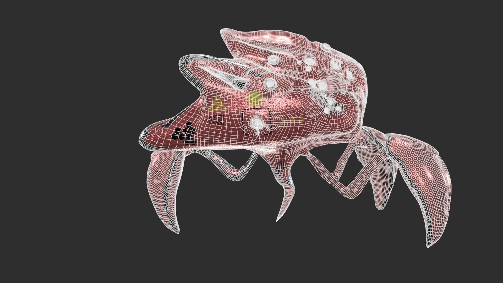 Robo Spider Scifi Low-poly 3D model_8