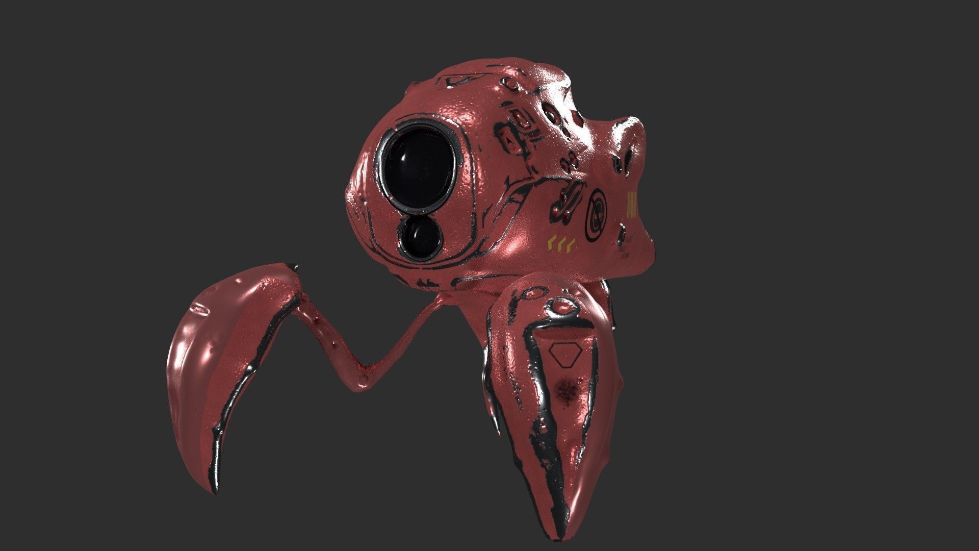 Robo Spider Scifi Low-poly 3D model_42