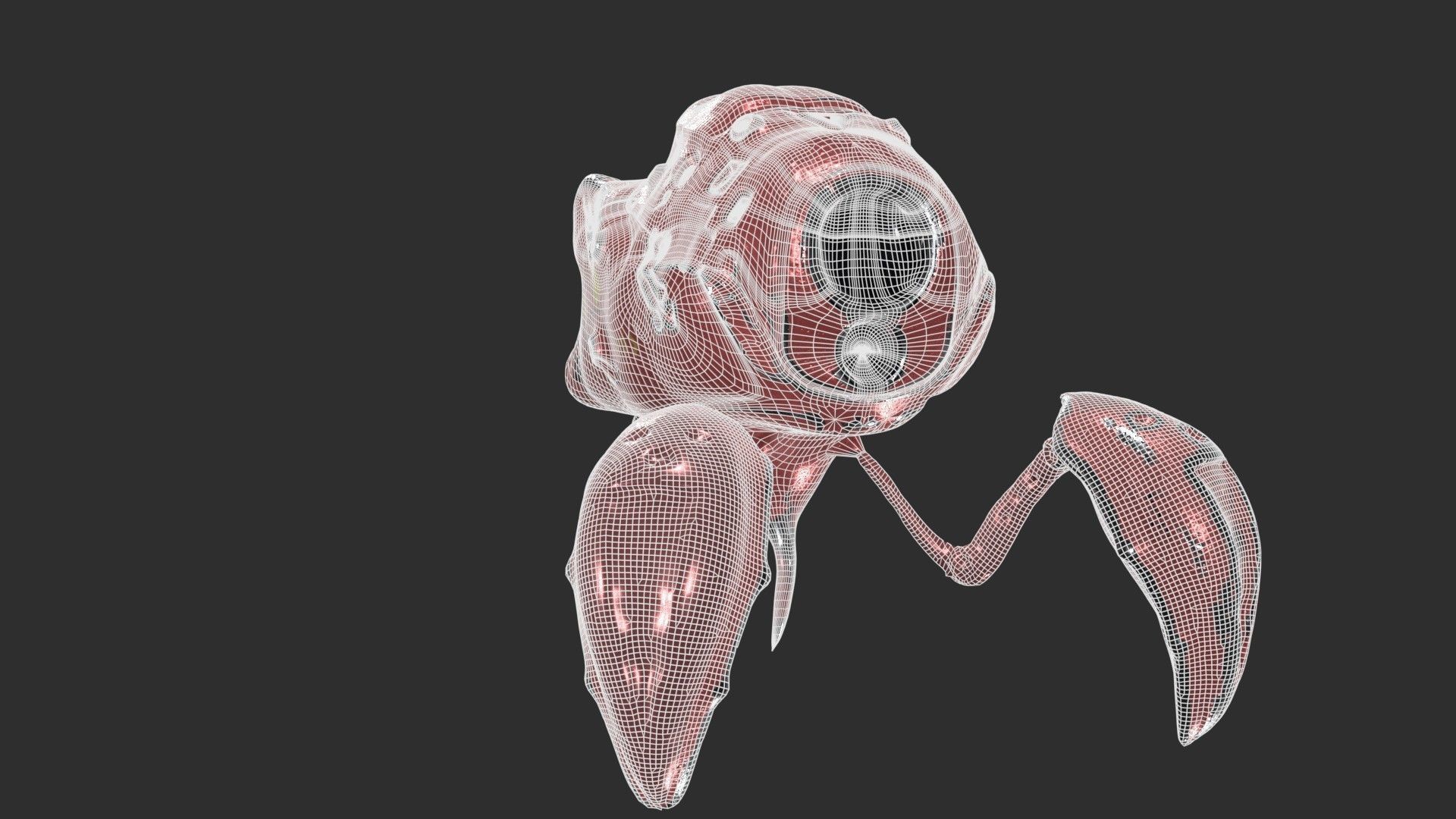 Robo Spider Scifi Low-poly 3D model_1